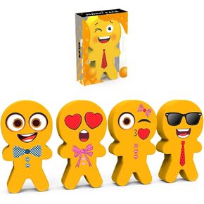 Funny Face Eraser, Big Size, Eraser with Case, Yellow Fun Erasers for Students, Classroom Rewards for Kids, Fun for School, Home, or Office (4)