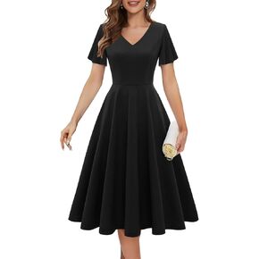 Bridesmay Cocktail Dress for Women 2024,Modest Homecoming Dresses with Sleeves,Semi Formal Wedding Guest Dress