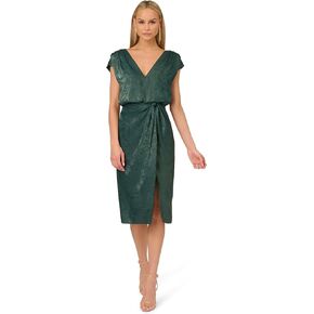 Adrianna Papell Women's Foil Woven Midi Dress