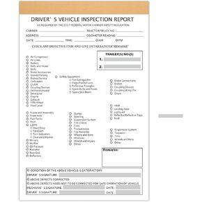2 Pack 50 Sheets Driver Vehicle Inspection Report Book 5.5" x 8.5" Daily Pre-Trip Checklist Log for Truck Drivers