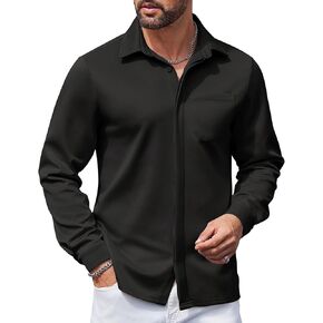 COOFANDY Men's Long Sleeve Wrinkle Free Shirts Casual Button Down Shirts Untucked Dress Shirt