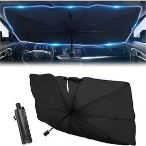 Car Umbrella for Front Windshield,5-Layer Nano Sunscreen Car Shades for Front Windows for Protect Car Interiors,Folding Car Shade Umbrella Front Windshield for Car Truck SUV