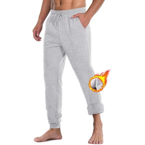 MAGCOMSEN Mens Jogger Sweatpants Athletic Warm Pants Workout Gym Running Pants Active Winter Thicken Track with Pockets
