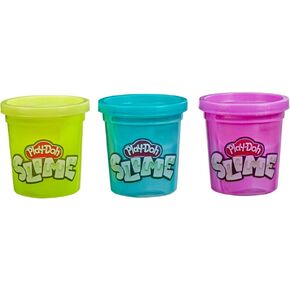 Play-Doh Brand Slime 3 Pack of Non-Toxic Slime - Yellow, Metallic Purple, & Metallic Teal