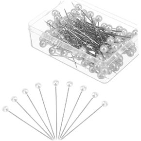 Ideal for Sewing - Dressmaking and DIY Crafts - Pearl Straight Pins in Elegant White