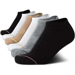 Steve Madden Women's Low Cut Socks - 6 Pack Half Cushioned No Show Athletic Socks - Performance Ankle Socks for Women (9-11)