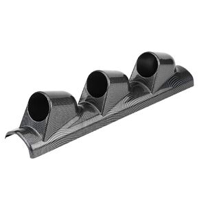 Aramox Universal Gauge Holder Bracket,52mm Carbon Fiber Triple 3 Holes Meter Gauge Pillar Mount Pod Holder Bracket