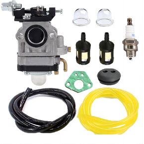 15MM Carburetor Compatible with Gas 2 Cycle 43cc Powermate PCV43 Southland Mini Cultivator SCV43 Tiller Motor Parts Fuel Line Filter Grommet Kit
