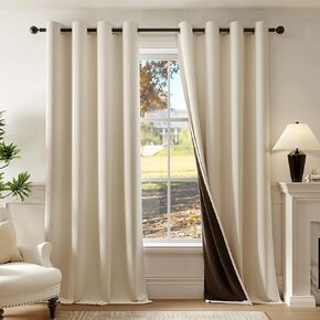Beauoop 100% Blackout Curtains 54 Inch Long 2 Panels for Bedroom Living Room Stone Blue Solid Room Darkening Thermal Insulated Soundproof Energy Saving Grommet Top Window Treatment Drapes,52x54 2 Set