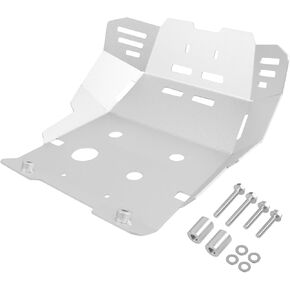 Worldmotop Motorcycle Engine Skid Plate Bash Plate Compatible With HONDA CRF300L CRF 300L 2021 2022 2023 Engine Cover Skidplate Protective(Sliver)