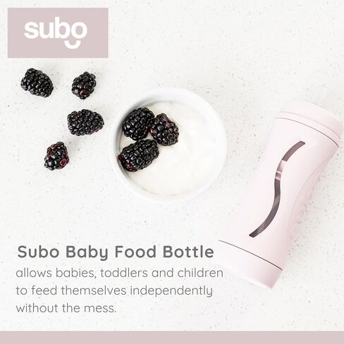 Subo Baby Food Bottle Starter Set | No Mess Baby Toddler Self Feeder | Squeeze Free Design for Purees, Smoothies, Yogurt, Oatmeal, or Thickened Liquids | Reusable Silicone Washable Cup (Musk) in Saudi Arabia
