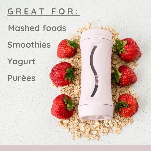 Subo Baby Food Bottle Starter Set | No Mess Baby Toddler Self Feeder | Squeeze Free Design for Purees, Smoothies, Yogurt, Oatmeal, or Thickened Liquids | Reusable Silicone Washable Cup (Musk) in Saudi Arabia