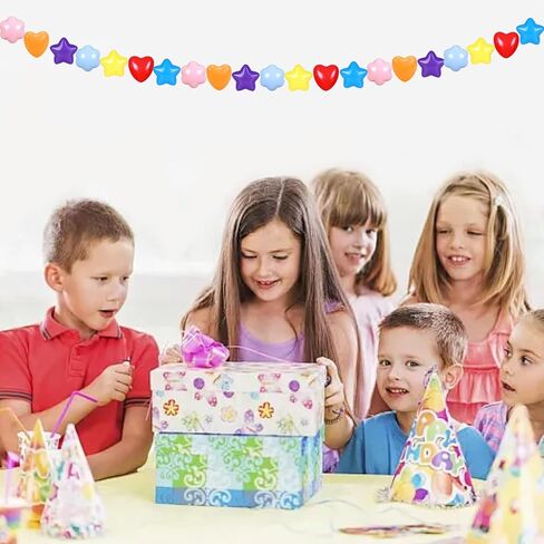 GOGOSO Ball Pits Balls for Toddlers, 100 Stars Hearts Florid Shapes Ball, Flowers Plastics Balls for Bounce House, Pastel Ball for Kids Birthday Party Xmas Friendship Bracelet Banner Decor in Saudi Arabia