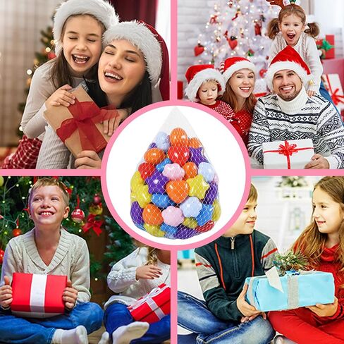 GOGOSO Ball Pits Balls for Toddlers, 100 Stars Hearts Florid Shapes Ball, Flowers Plastics Balls for Bounce House, Pastel Ball for Kids Birthday Party Xmas Friendship Bracelet Banner Decor in Saudi Arabia