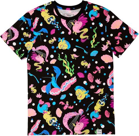 تي شيرت Loungefly Disney The Little Mermaid للذكرى السنوية الخامسة والثلاثين للحياة هو The Bubbles TEE مقاس صغير in Saudi Arabia