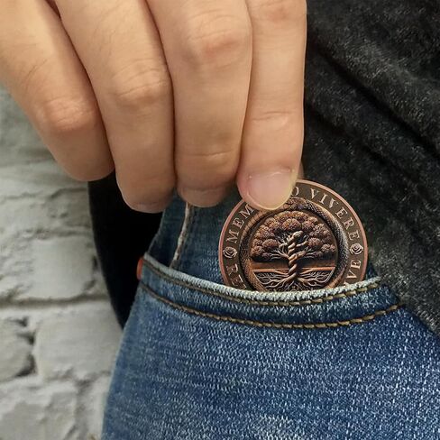 Viking Ship & Tree of Life Medallion Set | Norse Mythology Commemorative Coin with Capsule, Display Stand & Card | Faith-Inspired Gifts for Spirit of Adventure and Exploration for Men & Women in Kuwait