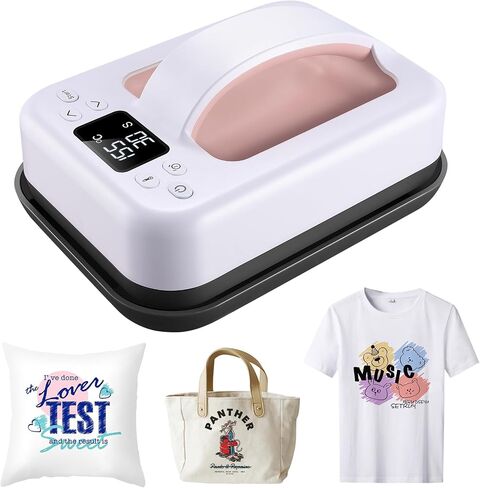 Heat Press Small Heat Press Machine for Heating Transfer, 7 × 4.8 inch Portable Easy Press Mini Heat Press for DIY T Shirts, Hats, Bags.etc(Blue) in Kuwait