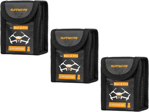 Anbee Lipo Battery Safe Bag Fireproof Safety Charging Storage Bag Compatible with DJI Mini 3/3 Pro RC Drone (Medium, For 2pcs batteries) in Saudi Arabia