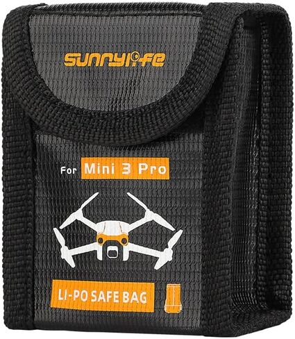 Anbee Lipo Battery Safe Bag Fireproof Safety Charging Storage Bag Compatible with DJI Mini 3/3 Pro RC Drone (Medium, For 2pcs batteries) in Saudi Arabia