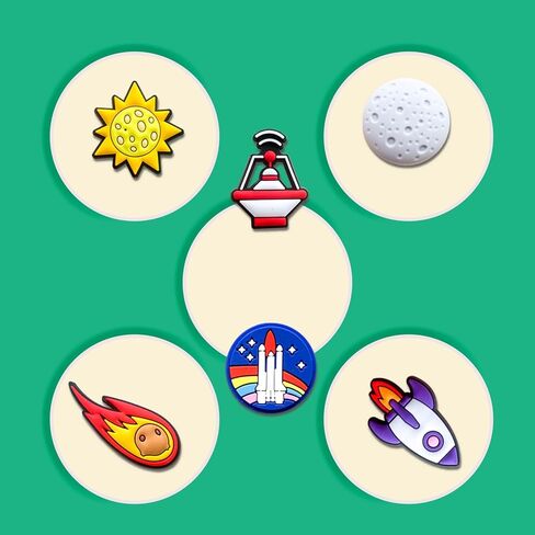 لعبة رياضية شاحنة الأبجدية سحر الأحذية، رائد الفضاء الجوراسي البناء مركبة الغابة الحيوان تمساح حزمة سحر لتزيين الأحذية in Kuwait