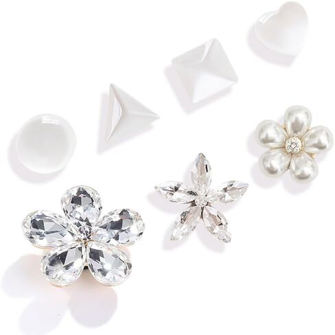 Shoe Decoration With Bling Stone Botton, Pink Coquette Bows Shoe Charms for Girls Kids, Ocean Summer Shoe Charms, Bling Starfish Seashell Shoe Charms, Fashion Crystal Rhinestone Shoe Charms,Pink Diamond Party Favors Gifts,Purple Gems Gifts in Saudi Arabia
