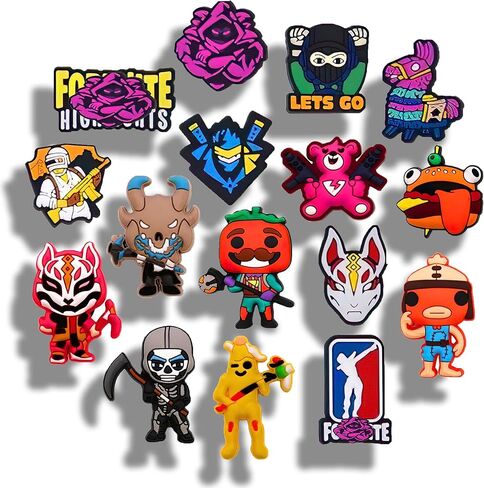 16 PCS F Game Shoe Charms, Shoe Decoration Party Gifts For Boys, Girls, Kids, Women, Men. in Saudi Arabia