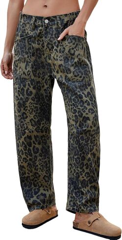 Kedera Women's Barrel Jeans Pants Straight Wide Leg Y2K Denim Pants Baggy Boyfriend Jeans with Pockets in Saudi Arabia