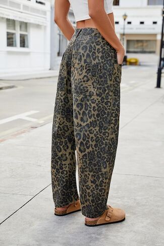 Kedera Women's Barrel Jeans Pants Straight Wide Leg Y2K Denim Pants Baggy Boyfriend Jeans with Pockets in Saudi Arabia