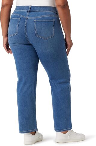 Gloria Vanderbilt Women's Shape Effect Pull on High Rise Straight Leg Jean Plus in Saudi Arabia