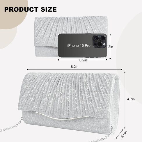 Clutch Purses for Women Formal Dressy Evening Bag Handbags Crossbody Bag for Wedding Cocktail Prom Party Elegance Charm in Kuwait
