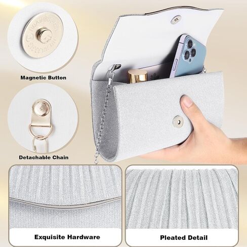 Clutch Purses for Women Formal Dressy Evening Bag Handbags Crossbody Bag for Wedding Cocktail Prom Party Elegance Charm in Kuwait
