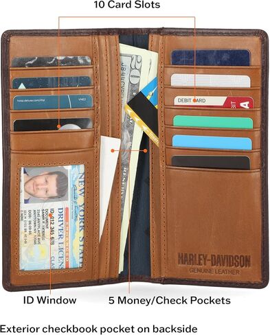 Harley-Davidson Men's Leather RFID Blocking Rodeo Wallet in Saudi Arabia