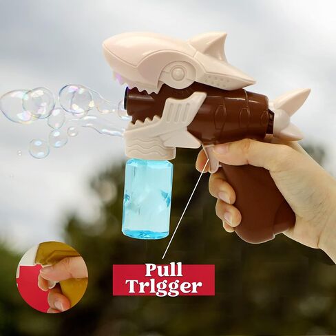 JOYIN 2 Bubble Gun for Kids, Automatic Dinosaur Bubble Blower Toys with 2 Bubble Solution, Fun Summer Outdoor Party Gift for 4 5 6 7 8+ Years Old Toddlers Boys Girls in Saudi Arabia