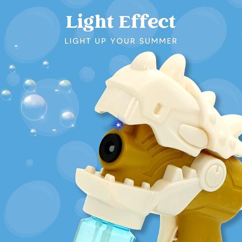 JOYIN 2 Bubble Gun for Kids, Automatic Dinosaur Bubble Blower Toys with 2 Bubble Solution, Fun Summer Outdoor Party Gift for 4 5 6 7 8+ Years Old Toddlers Boys Girls in Saudi Arabia