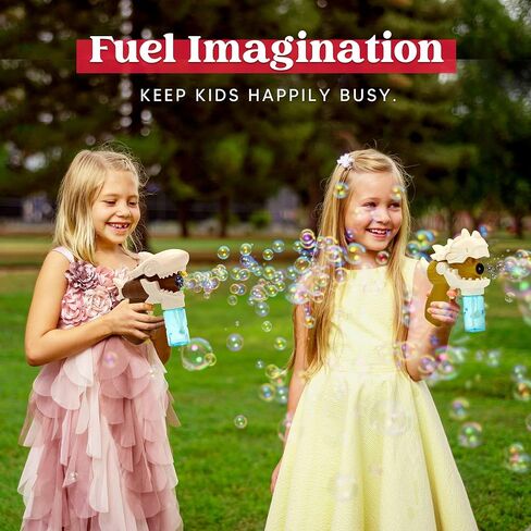JOYIN 2 Bubble Gun for Kids, Automatic Dinosaur Bubble Blower Toys with 2 Bubble Solution, Fun Summer Outdoor Party Gift for 4 5 6 7 8+ Years Old Toddlers Boys Girls in Saudi Arabia