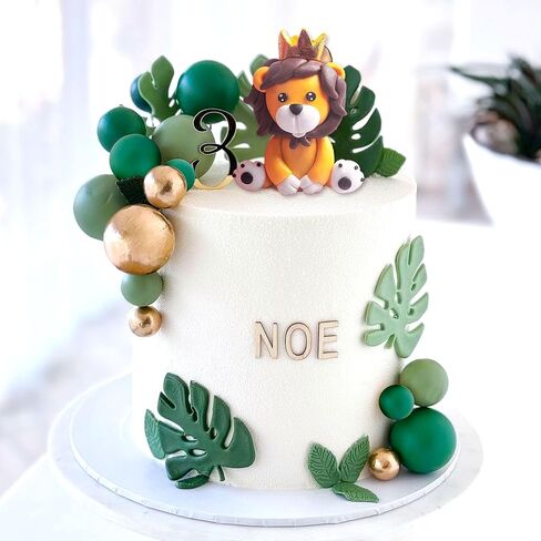 JeVenis Lion Cake Topper Lion Decorations Safari Animal Cake Topper Safari Cake Topper Wild One Cake Topper Jungle Baby Shower Cake Topper Decorations in Saudi Arabia