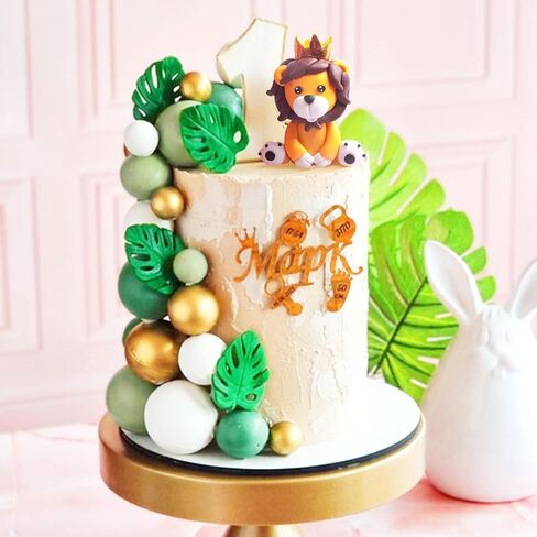 JeVenis Lion Cake Topper Lion Decorations Safari Animal Cake Topper Safari Cake Topper Wild One Cake Topper Jungle Baby Shower Cake Topper Decorations in Saudi Arabia