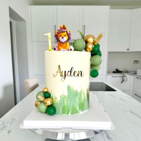 JeVenis Lion Cake Topper Lion Decorations Safari Animal Cake Topper Safari Cake Topper Wild One Cake Topper Jungle Baby Shower Cake Topper Decorations in Saudi Arabia
