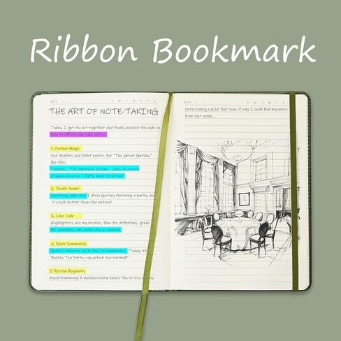 Lined Journal Notebook for Women Men, 256 Pages Hardcover Leather Journals for Writing, Note Taking,5.8"×8.3"-Dark Moss in Kuwait