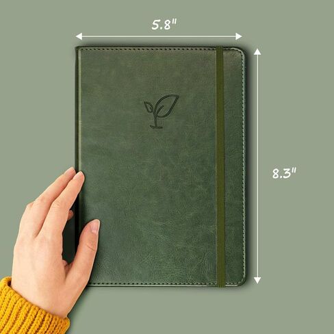 Lined Journal Notebook for Women Men, 256 Pages Hardcover Leather Journals for Writing, Note Taking,5.8"×8.3"-Dark Moss in Kuwait