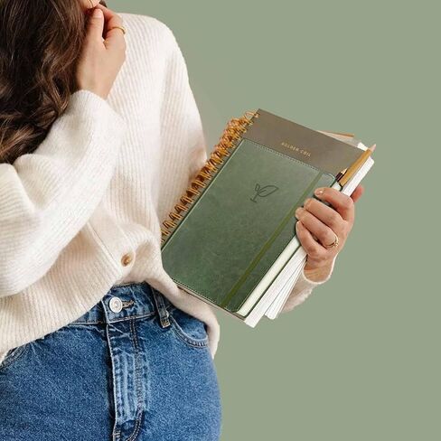 Lined Journal Notebook for Women Men, 256 Pages Hardcover Leather Journals for Writing, Note Taking,5.8"×8.3"-Dark Moss in Kuwait