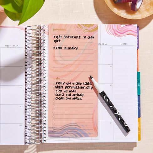 Erin Condren Universal Snap-In To-Do List Dashboard - Evolve | عملية وقابلة لإعادة الاستخدام + تعمل مع أقلام التحديد المبللة. تتبع الإنتاجية in Saudi Arabia