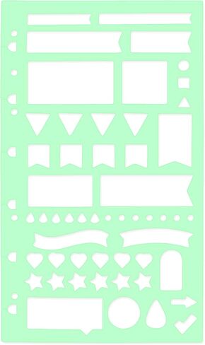 Filofax Accessory, Planning Stencil, Clipbook/Organizer/Notebook Compatible, 6.46" x 3.74" (B132780) in Saudi Arabia