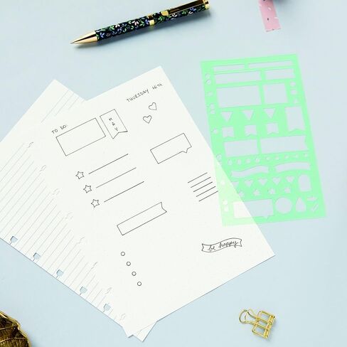Filofax Accessory, Planning Stencil, Clipbook/Organizer/Notebook Compatible, 6.46" x 3.74" (B132780) in Saudi Arabia