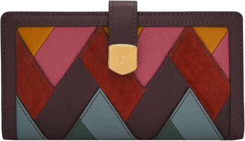 Fossil Women's Lennox Leather Tab Bifold Wallet for Women in Saudi Arabia