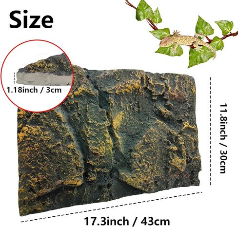 Hamiledyi Terrarium Background Reptile Tank Background Board Aquarium 3D Stereo Backdrop Amphibian Habitat Decoration for Fish Lizard Bearded Dragons Geckos Snakes in Kuwait