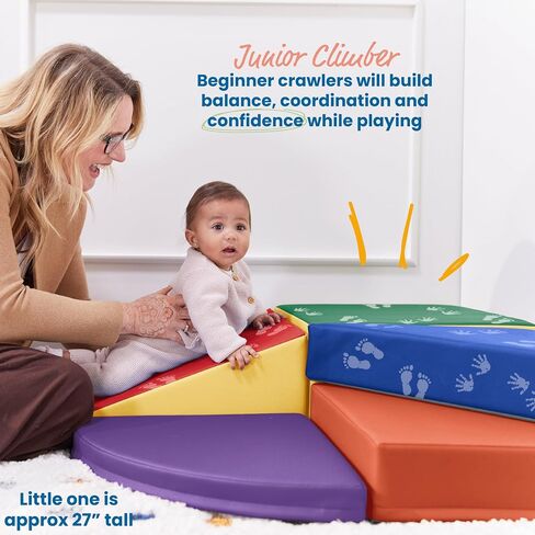 ECR4Kids SoftZone Junior Tiny Twisting Climber، مجموعة لعب للمبتدئين، Earthtone، 5 قطع in Saudi Arabia