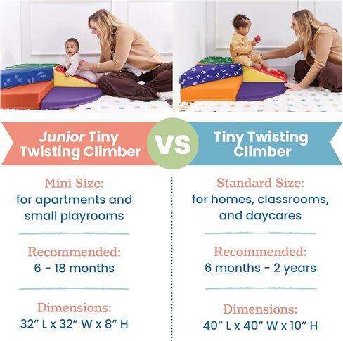ECR4Kids SoftZone Junior Tiny Twisting Climber، مجموعة لعب للمبتدئين، Earthtone، 5 قطع in Saudi Arabia