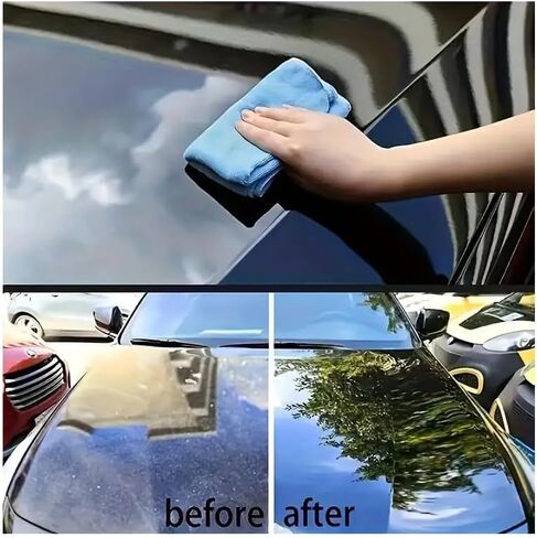 Black Car Wax Crystal Plating Paste with Sponge - Automotive Wax Polish for Improved Brightness and Shine Protection Coating Set for Black Cars Only (200g) in Kuwait