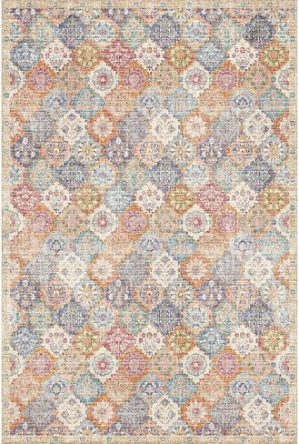 سجاد منطقة Kokia المغربي مقاس 8 × 10، سجادة شرقية لغرفة المعيشة، سجاد هوبو غير قابل للانزلاق وقابل للغسل وغير قابل للتساقط لغرفة النوم وغرفة الطعام زيتوني 8 × 10 in Kuwait